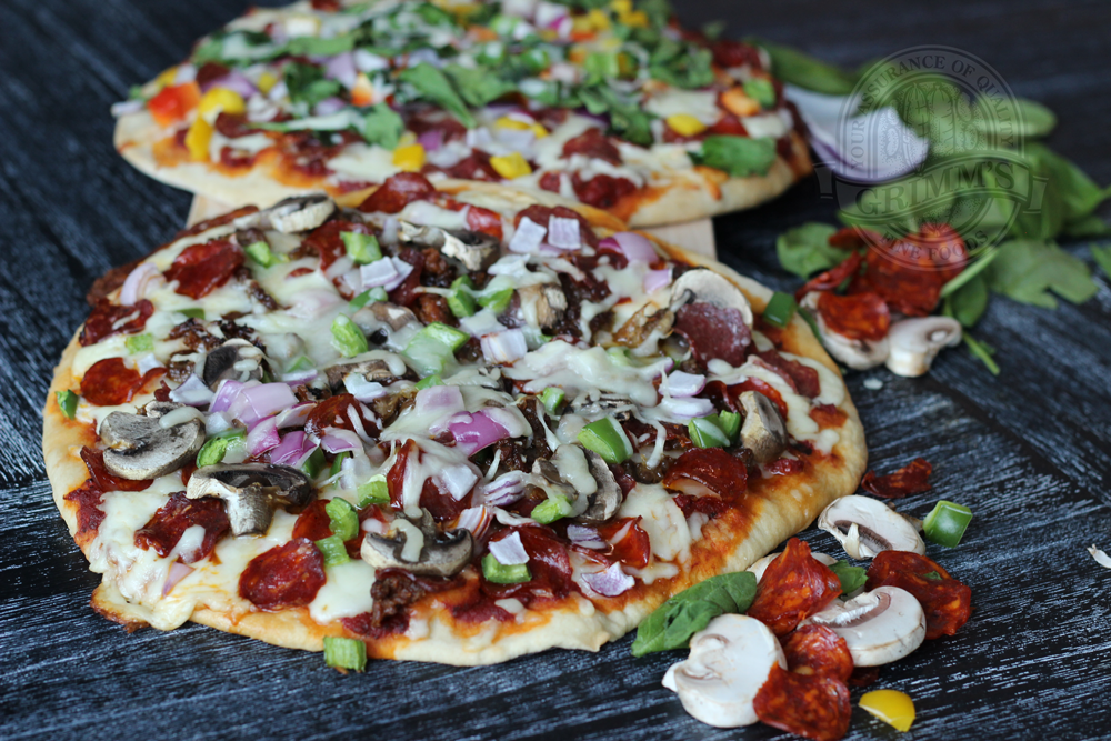 Hearty Flatbread Pizzas For The Weekend Grimms Fine Foods