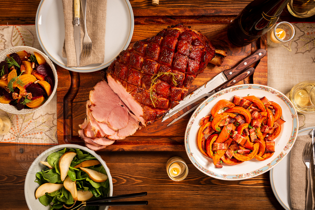 Grimm's Festive Ham with Marmalade Bourbon Glaze Grimms Fine Foods