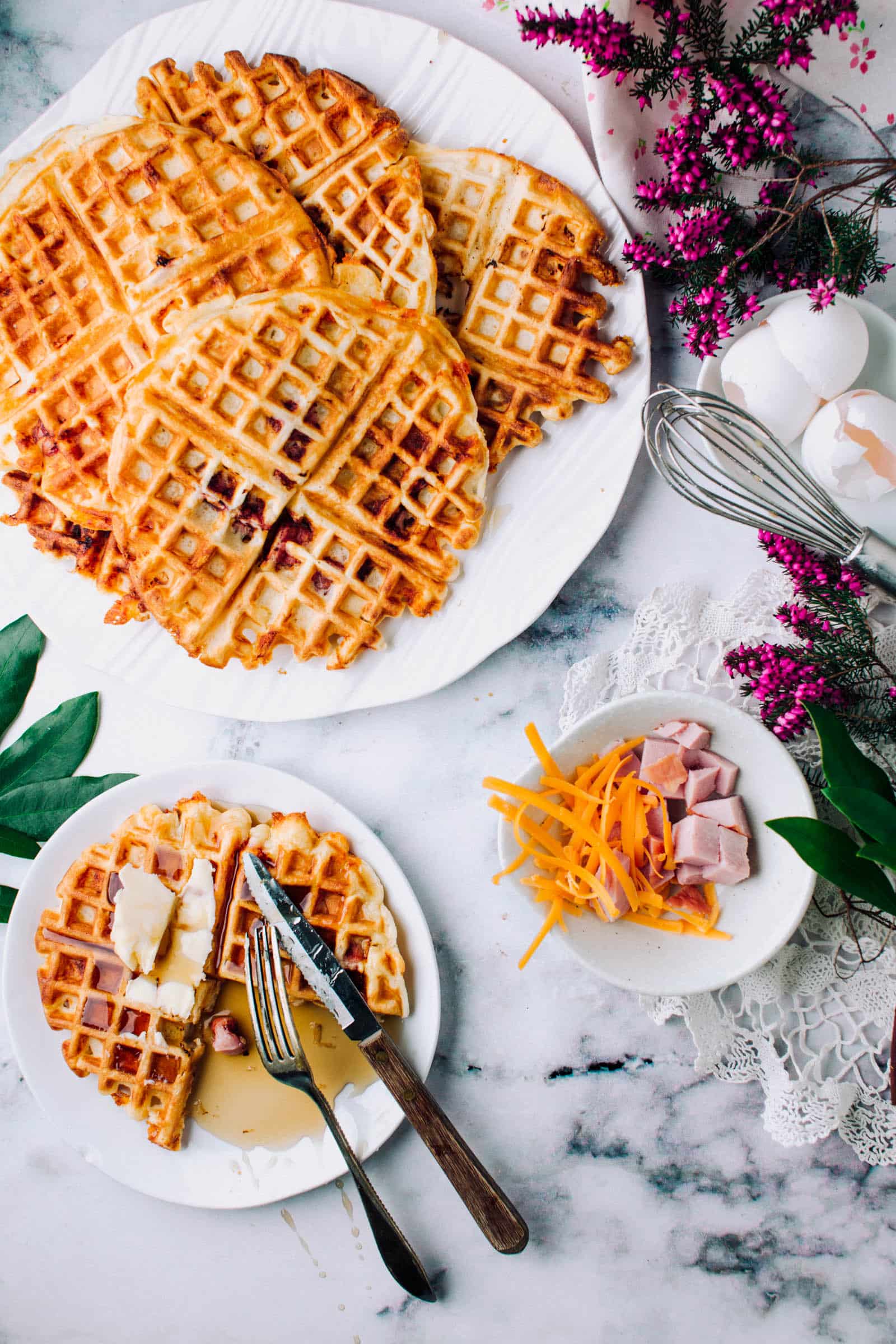 Ham & Cheese Buttermilk Waffles - Grimms Fine Foods