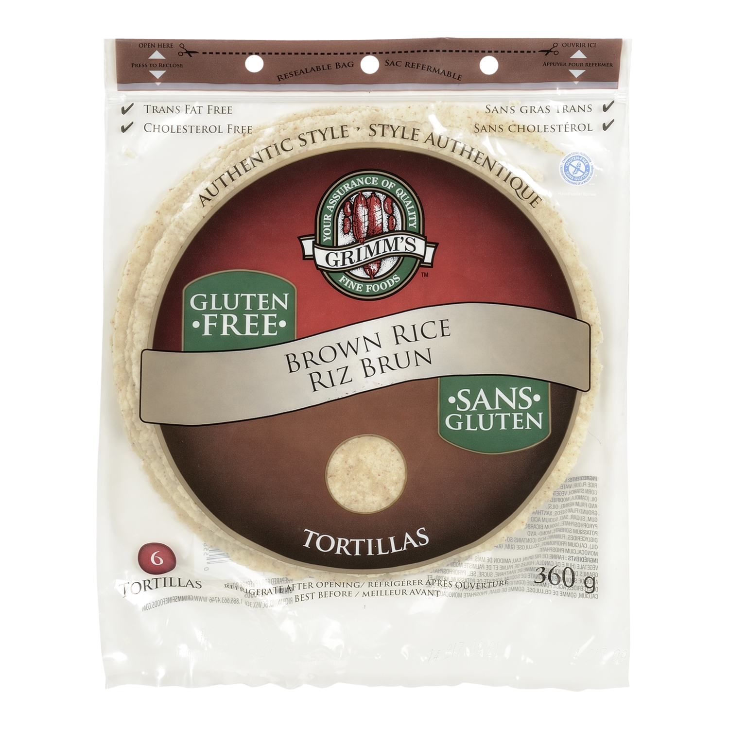 Brown Rice Tortillas Grimms Fine Foods