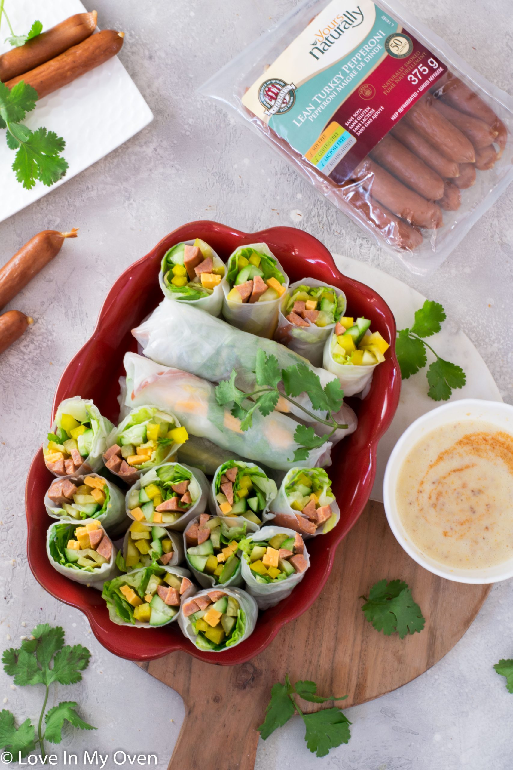 Turkey Pepperoni Salad Rolls Grimms Fine Foods