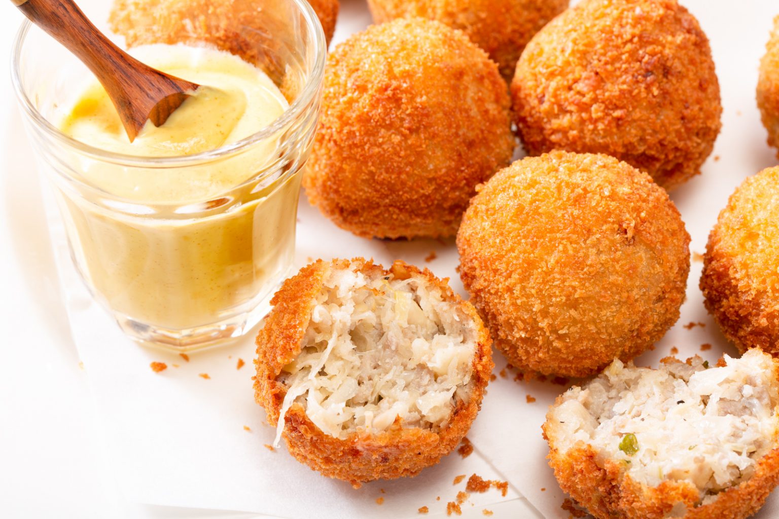 Bratwurst Sausage Sauerkraut Balls Grimms Fine Foods