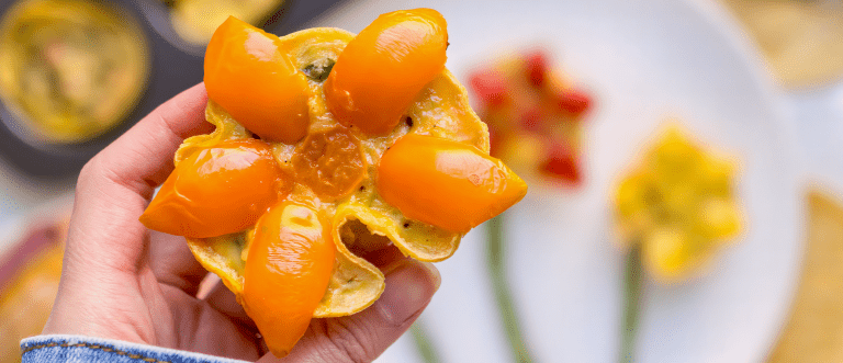 Gluten-Free Mini Flower Tortilla Quiches