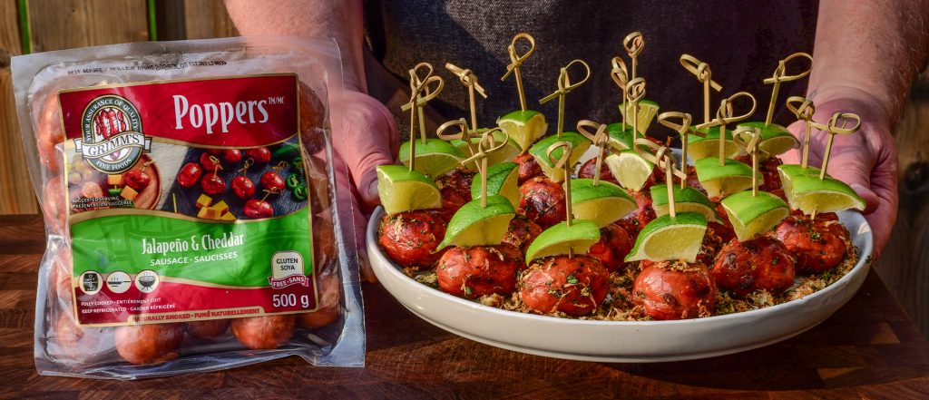 Grilled Smokie Poppers with Elote-Inspired Topping